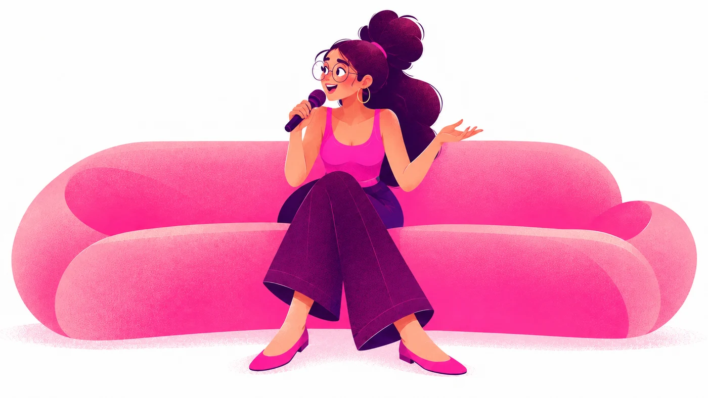 Practising a story with a voice coach